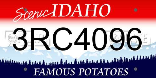 3RC4096 Idaho License Plate
