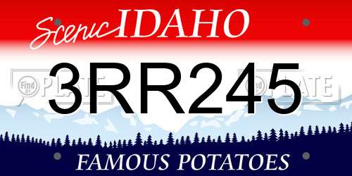 3RR245 Idaho License Plate