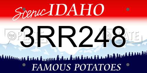3RR248 Idaho License Plate