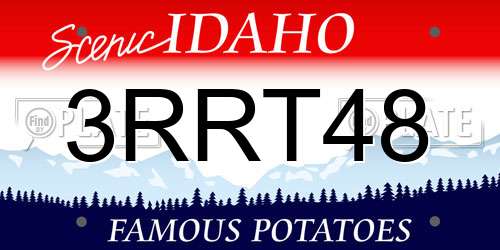 3RRT48 Idaho License Plate