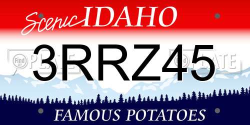 3RRZ45 Idaho License Plate