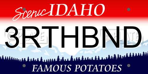 3RTHBND Idaho License Plate