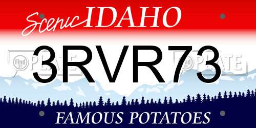 3RVR73 Idaho License Plate