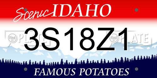 3S18Z1 Idaho License Plate