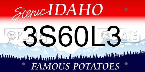 3S60L3 Idaho License Plate
