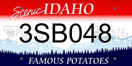 3SB048 Idaho License Plate