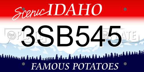 3SB545 Idaho License Plate