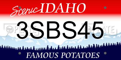 3SBS45 Idaho License Plate
