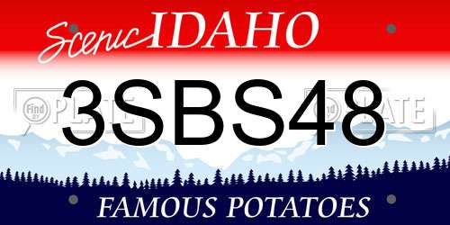 3SBS48 Idaho License Plate