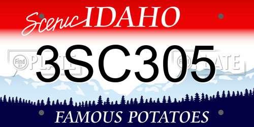 3SC305 Idaho License Plate