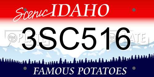3SC516 Idaho License Plate