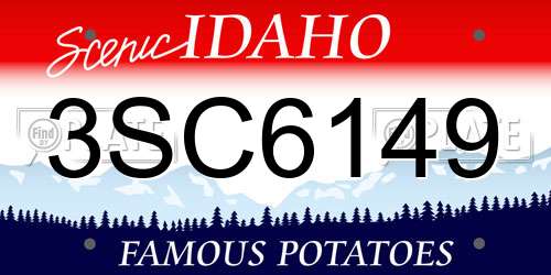 3SC6149 Idaho License Plate