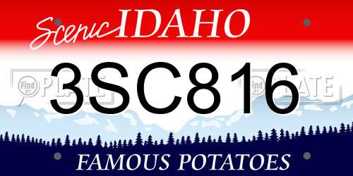 3SC816 Idaho License Plate