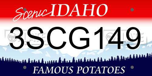 3SCG149 Idaho License Plate