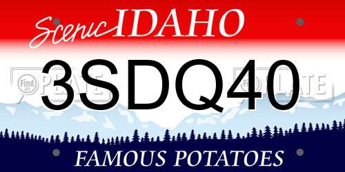 3SDQ40 Idaho License Plate