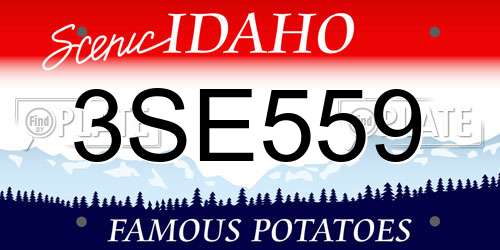 3SE559 Idaho License Plate