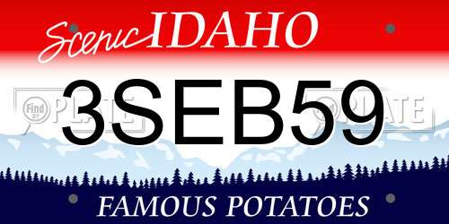 3SEB59 Idaho License Plate