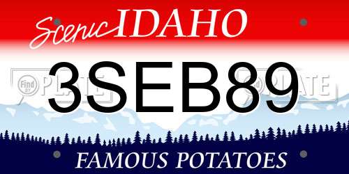 3SEB89 Idaho License Plate