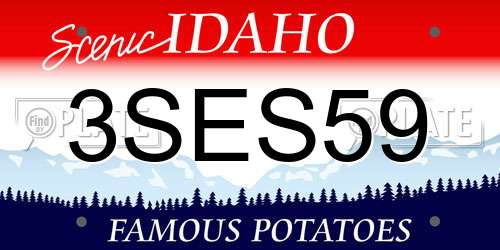 3SES59 Idaho License Plate