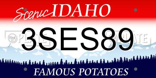 3SES89 Idaho License Plate