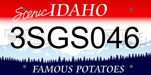 3SGS046 Idaho License Plate
