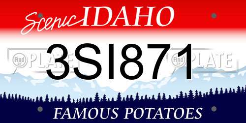 3SI871 Idaho License Plate