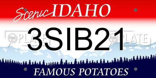 3SIB21 Idaho License Plate