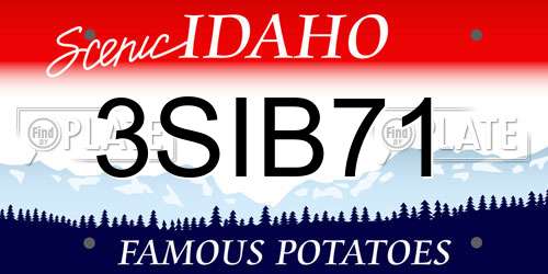 3SIB71 Idaho License Plate