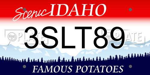 3SLT89 Idaho License Plate