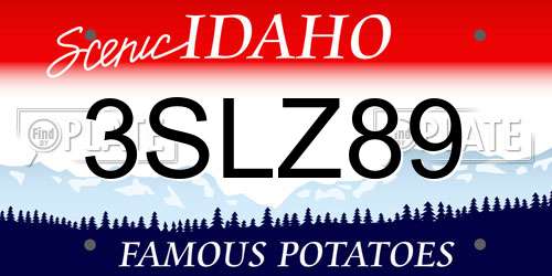 3SLZ89 Idaho License Plate