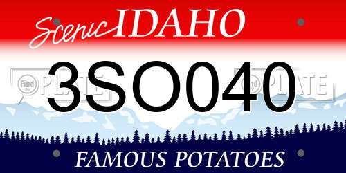 3SO040 Idaho License Plate