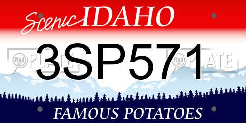 3SP571 Idaho License Plate