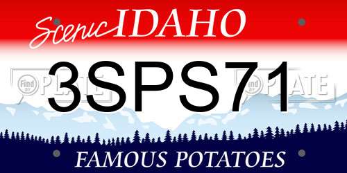 3SPS71 Idaho License Plate
