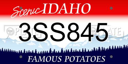 3SS845 Idaho License Plate