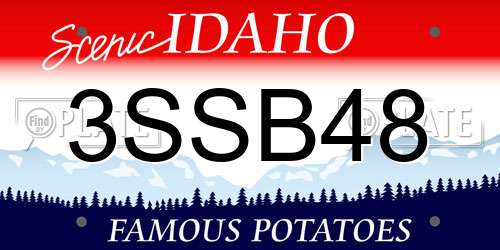 3SSB48 Idaho License Plate