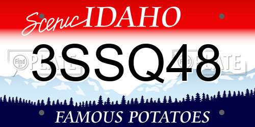 3SSQ48 Idaho License Plate