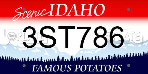 3ST786 Idaho License Plate