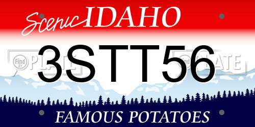 3STT56 Idaho License Plate