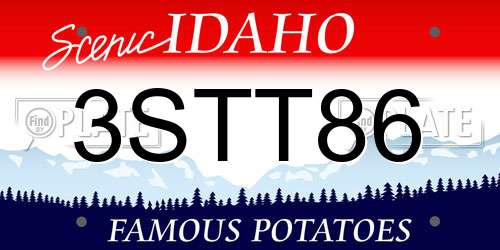 3STT86 Idaho License Plate