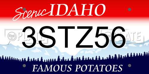 3STZ56 Idaho License Plate