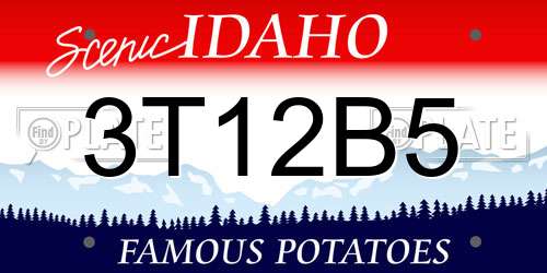 3T12B5 Idaho License Plate