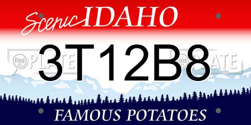 3T12B8 Idaho License Plate