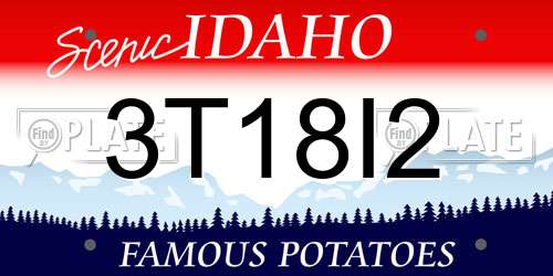 3T18I2 Idaho License Plate