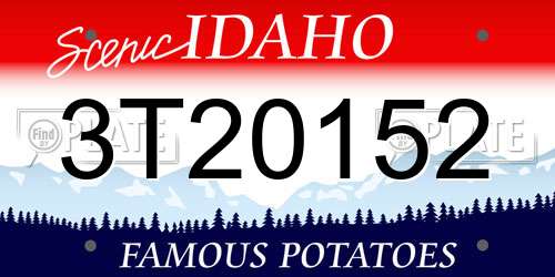 3T20152 Idaho License Plate