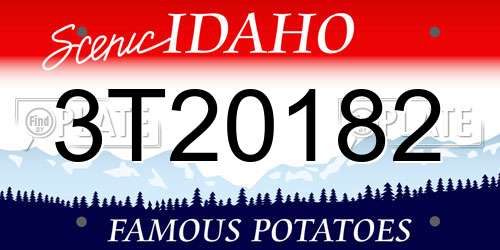 3T20182 Idaho License Plate