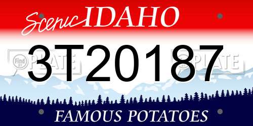 3T20187 Idaho License Plate