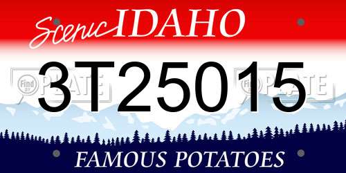 3T25015 Idaho License Plate