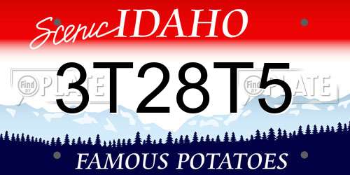 3T28T5 Idaho License Plate