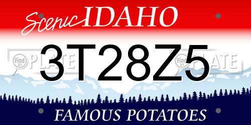 3T28Z5 Idaho License Plate
