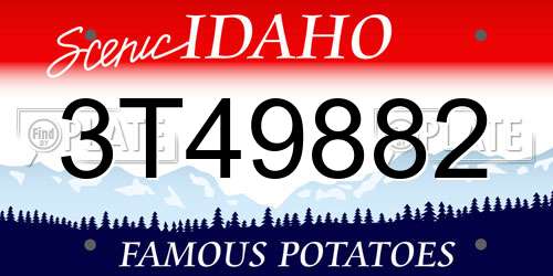 3T49882 Idaho License Plate